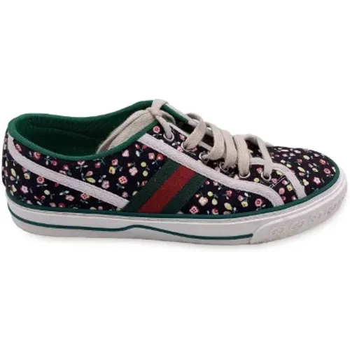 Pre-owned Sneakers, female, , Size: 10 1/2 US Pre-owned Canvas sneakers - Gucci Vintage - Modalova