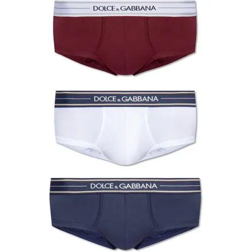 Marken-Slips Dreierpack , Herren, Größe: XL - Dolce & Gabbana - Modalova