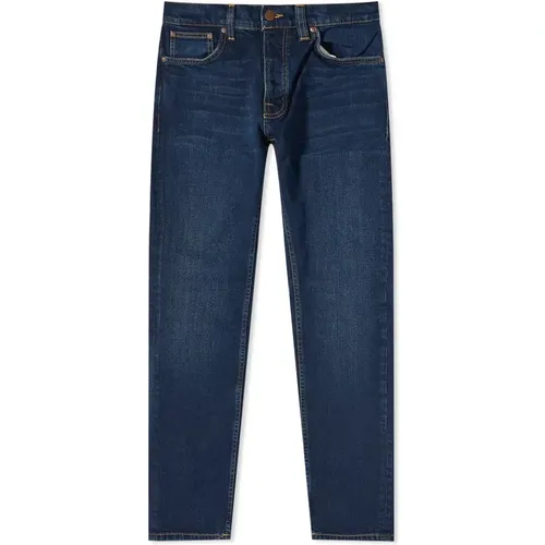 Slim Fit Bio-Denim Jeans , Herren, Größe: W32 - Nudie Jeans - Modalova