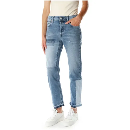 Majke Straight Fit Midwaist Jeans , Damen, Größe: W25 L28 - Replay - Modalova