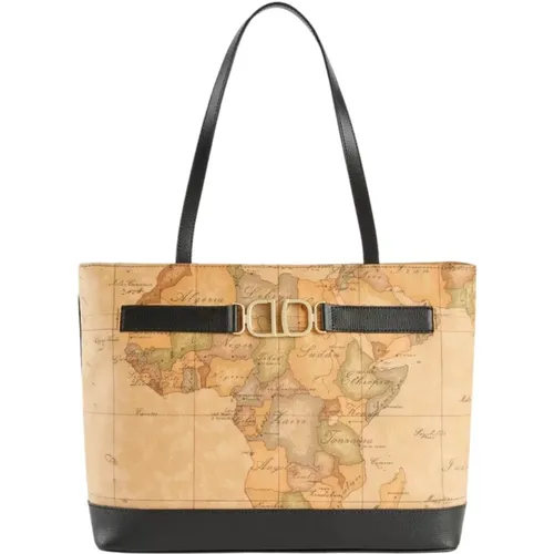 Black 3D Geo Shopper Bag , female, Sizes: ONE SIZE - Alviero Martini 1a Classe - Modalova