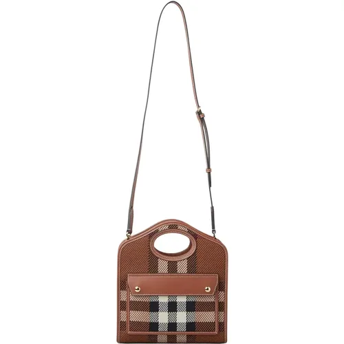 Luxuriöse Check Mini Schultertasche - Burberry - Modalova