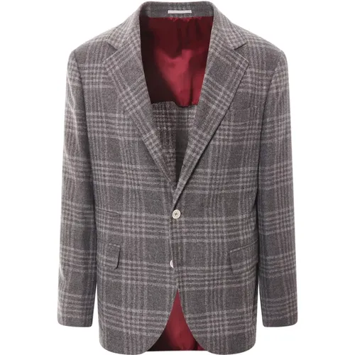 Wool Jacket with Cashmere and Silk , male, Sizes: L, M - BRUNELLO CUCINELLI - Modalova