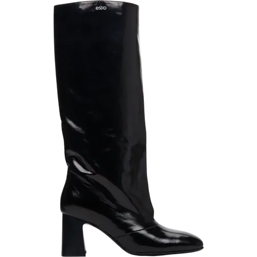 High Boots, female, , Size: 7 US Women`s Oversized Boots made of Patent Leather Er00113574 - Estro - Modalova