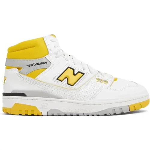 Sneakers, male, , Size: 10 US /Yellow High-Top Sneakers - New Balance - Modalova