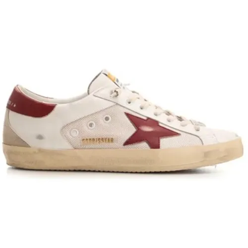 White Sneakers with Red Star , male, Sizes: 9 UK - Golden Goose - Modalova