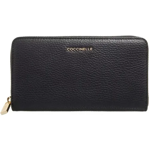 Metallic Leather Wallet , female, Sizes: ONE SIZE - Coccinelle - Modalova