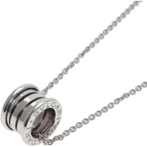 Pre-owned Jewellery, female, , Size: ONE SIZE Pre-owned White Gold necklaces - Bvlgari Vintage - Modalova