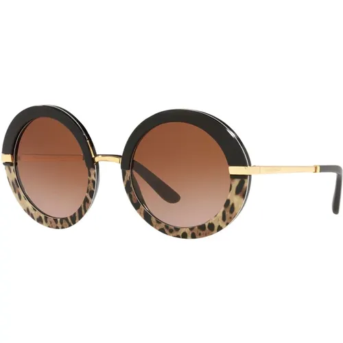 Floral Round Sunglasses , female, Sizes: 52 MM - Dolce & Gabbana - Modalova