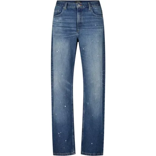Straight Jeans, male, , Size: W31 Vintage-Look Straight Fit Jeans - A.p.c. - Modalova