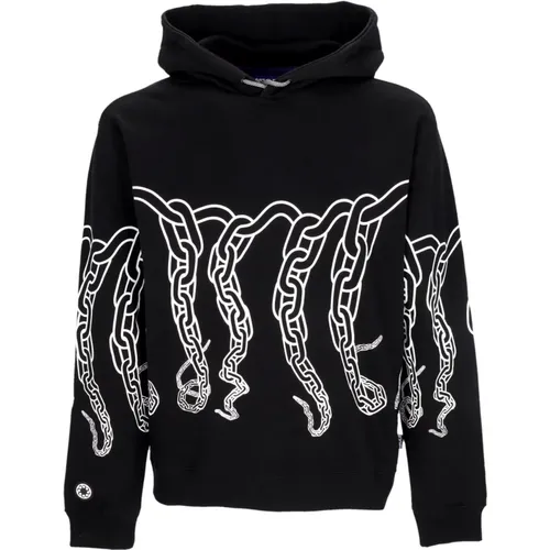 Hoodies, male, , Size: S Lightweight Hooded Sweatshirt Chain Hoodie - Octopus - Modalova