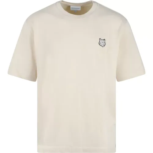 Fox Head Patch T-Shirt , male, Sizes: L, S, XS, M - Maison Kitsuné - Modalova