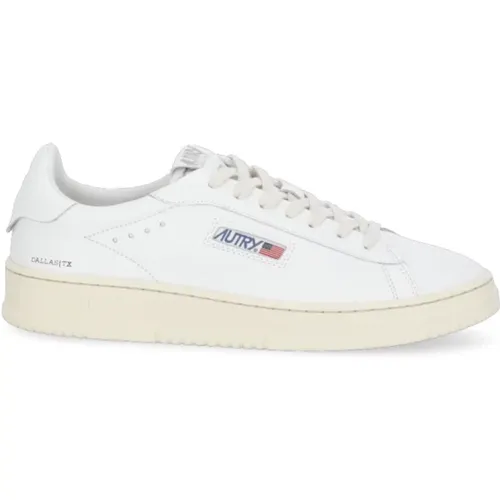 Leather Sneakers with Embroidered Logo , female, Sizes: 3 UK, 7 UK, 4 UK, 6 UK, 2 UK - Autry - Modalova