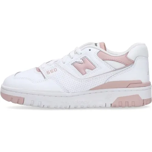 Weiße/Rosa Niedrige Schnürschuhe , Damen, Größe: 39 EU - New Balance - Modalova