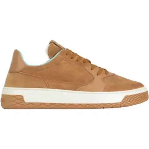 Sneakers, male, , Size: 8 US Biscuit Suede and Leather Low-Top Sneaker - Panchic - Modalova