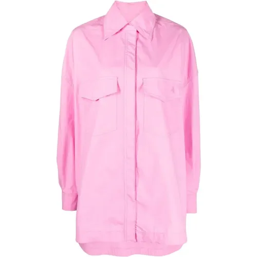 Elaine Buttoned Overshirt , female, Sizes: 2XS, S - The Attico - Modalova