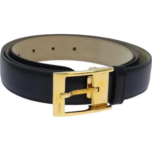 Pre-owned Belts, female, , Size: ONE SIZE Pre-owned Leather belts - Cartier Vintage - Modalova