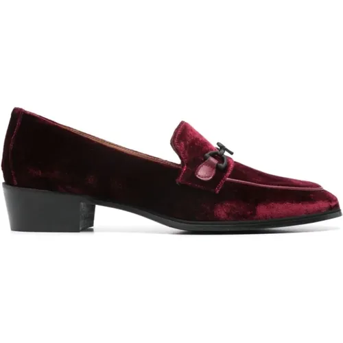 Velvet Slip-On Flat Shoes , female, Sizes: 7 UK, 5 1/2 UK, 5 UK, 4 1/2 UK, 4 UK, 3 UK, 6 UK - Roberto Festa - Modalova