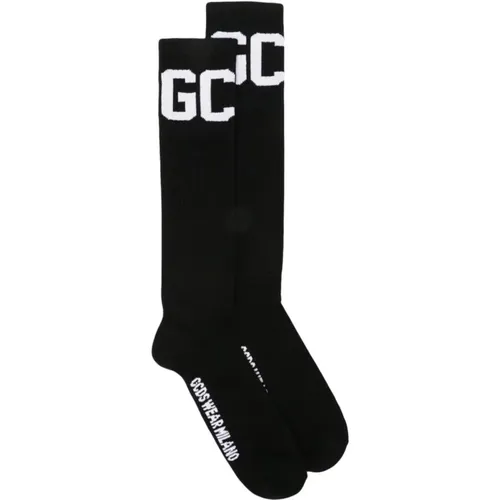 Socks, male, , Size: M Logo Mid Calf Socks - Gcds - Modalova