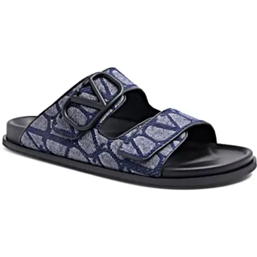 Sliders, male, , Size: 7 US Stylish Slides for Everyday Comfort - Valentino Garavani - Modalova