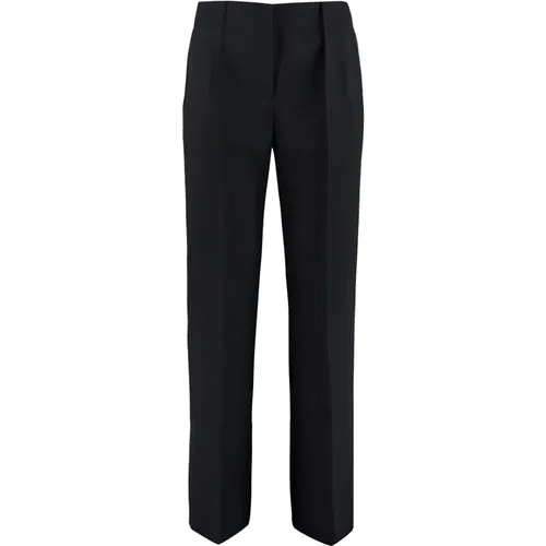 Cropped Wool Trousers with Back Pockets , female, Sizes: S, XS, M - Jil Sander - Modalova