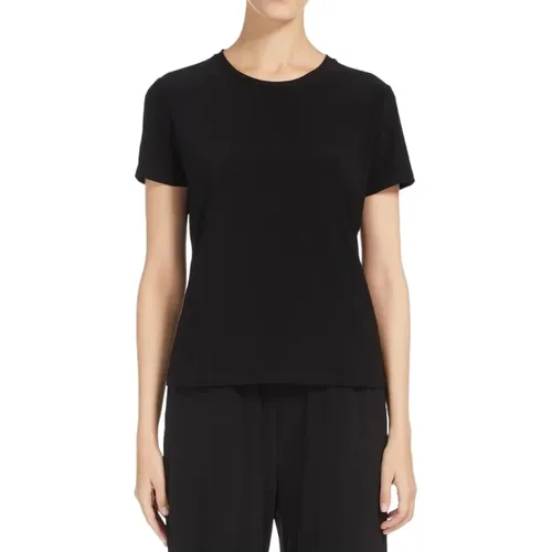 Schwarze T-Shirts und Polos Regular Fit , Damen, Größe: S - Max Mara - Modalova