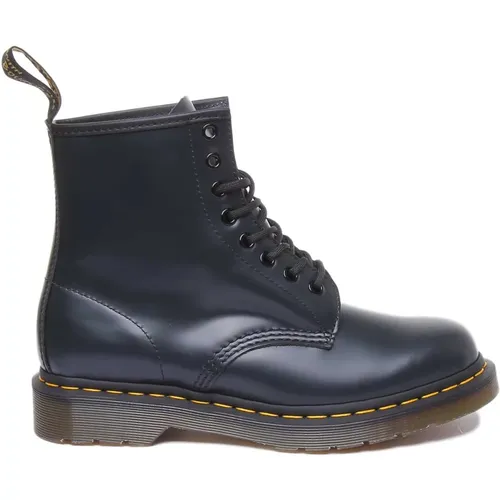 Navy 8-Eyelet Leather Boots , male, Sizes: 6 UK, 8 UK - Dr. Martens - Modalova