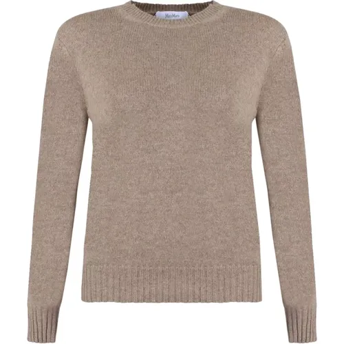 Kaschmir Boxy Sweater mit Monogrammdetail , Damen, Größe: M - Max Mara - Modalova