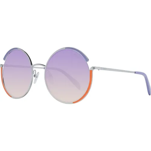 Sunglasses, female, , Size: ONE SIZE Round Sunglasses with Purple Lenses - EMILIO PUCCI - Modalova