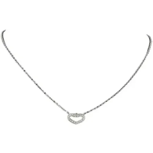 Pre-owned Jewellery, female, , Size: ONE SIZE Pre-owned White Gold necklaces - Cartier Vintage - Modalova