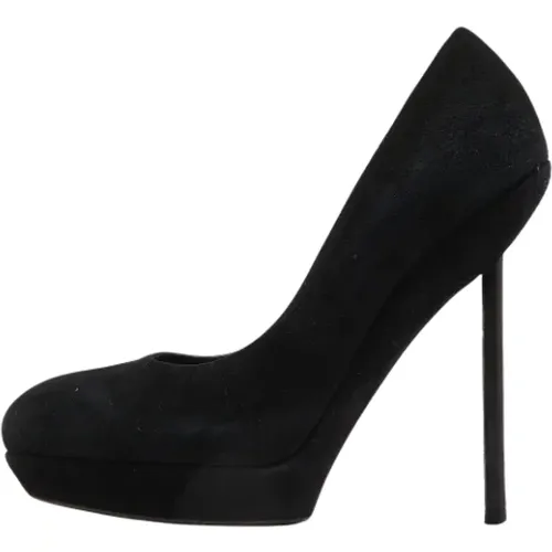 Pre-owned Pumps, female, , Size: 7 US Pre-owned Suede heels - Yves Saint Laurent Vintage - Modalova