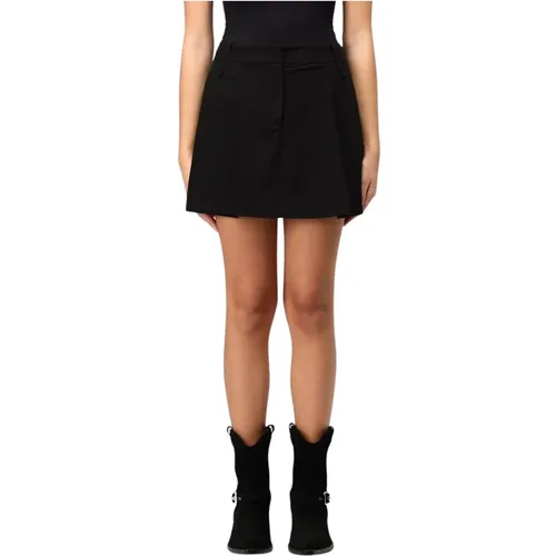 Short Skirts, female, , Size: XS Pleated Mini Skirt Wool Blend - pinko - Modalova