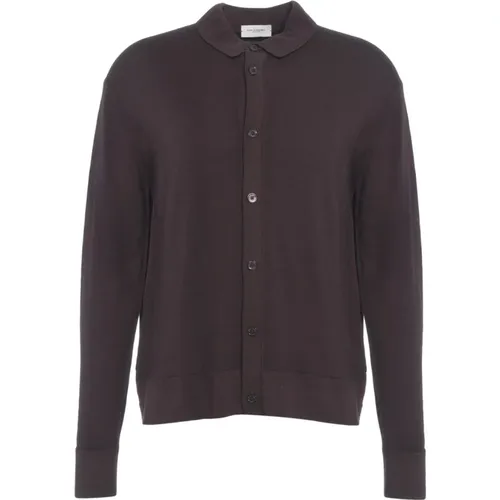 Cardigans, male, , Size: XL Fine-Knit Cardigan - Paolo Pecora - Modalova