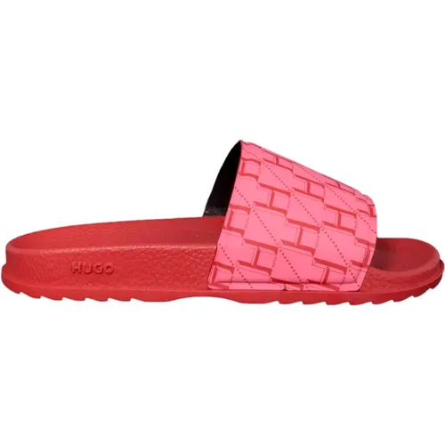 Womenamps slippers with Match Slid logo 50471785 , female, Sizes: 6 UK, 8 UK, 7 UK, 4 UK - Hugo Boss - Modalova