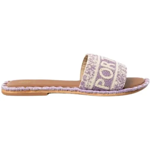 Handmade Embroidered Portofino Sandal , female, Sizes: 4 UK, 6 UK, 7 UK, 5 UK - De Siena - Modalova