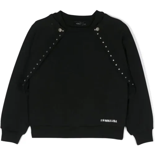 Schwarzer Sweatshirt 0050 Monnalisa - Monnalisa - Modalova