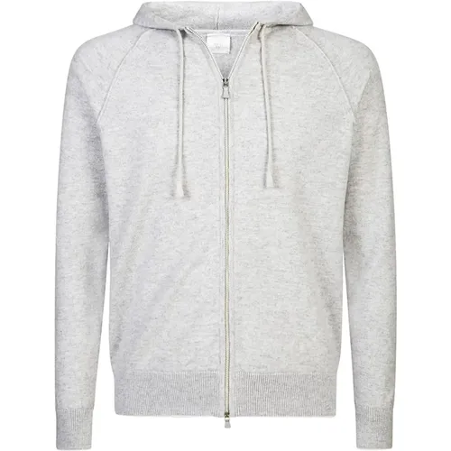 Zip-throughs, male, , Size: 2XL Cashmere Hooded Zip Sweater - Eleventy - Modalova