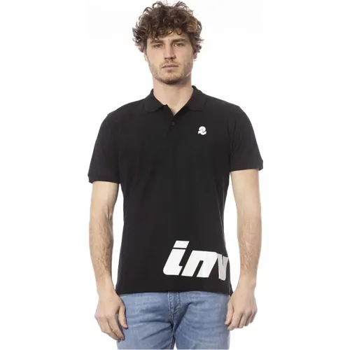 Schwarzes Baumwoll-Poloshirt Kurzarm , Herren, Größe: M - Invicta - Modalova