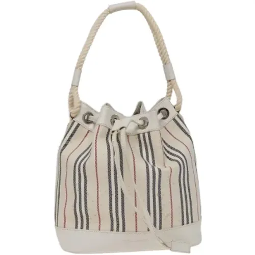 Pre-owned Bucket Bags, female, , Size: ONE SIZE Pre-owned Canvas handbags - Burberry Vintage - Modalova