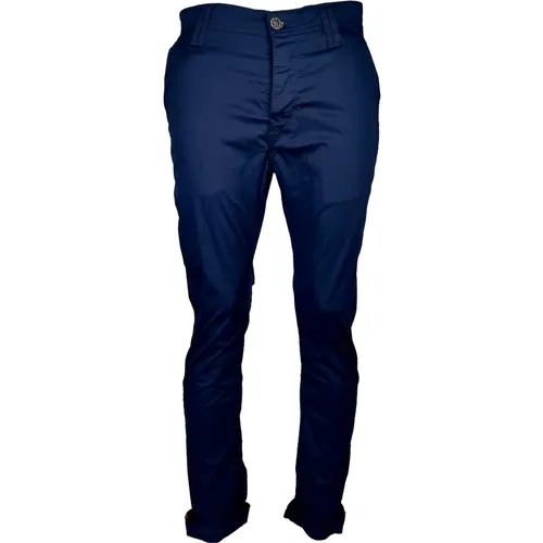 De Gênes , Slim-fit Trousers , male, Sizes: W34 - Blue de Gênes - Modalova