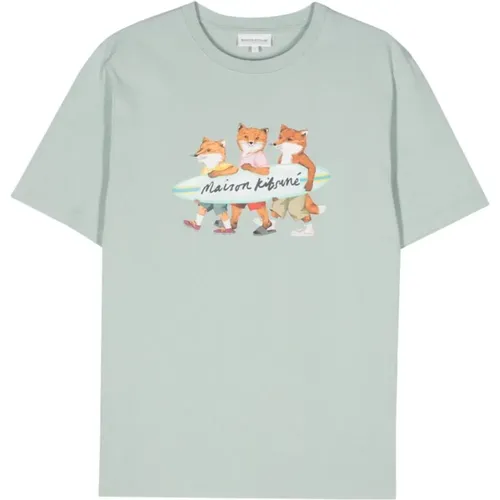 Fox Surf Tee , male, Sizes: XL - Maison Kitsuné - Modalova