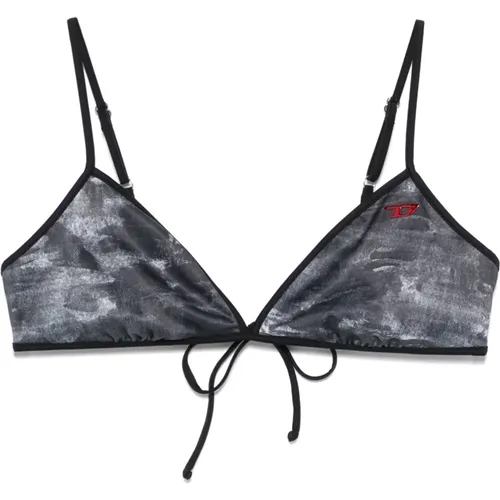 Bikinis, female, , Size: 2XS Cloudy Print Bikini Top - Diesel - Modalova