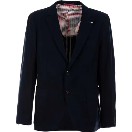 Herren Blazer Blau Outlet Preis , Herren, Größe: 2XL - Tommy Hilfiger - Modalova