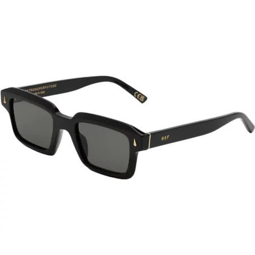 Schwarze quadratische Sonnenbrille , Damen, Größe: 50 MM - Retrosuperfuture - Modalova