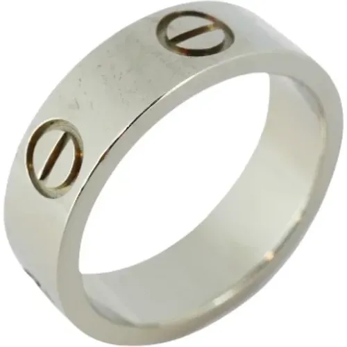 Pre-owned Jewellery, female, , Size: ONE SIZE Pre-owned White Gold rings - Cartier Vintage - Modalova