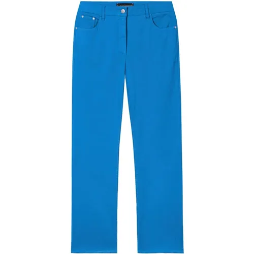 Flare Denim Jeans mit Fransensaum , unisex, Größe: M - LUISA CERANO - Modalova