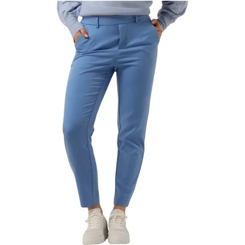 Blaue Slim Pant für Frauen , Damen, Größe: W34 - Object - Modalova