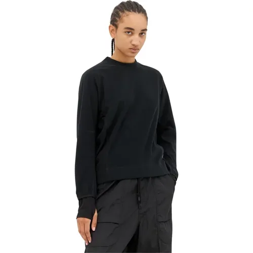 Reflektierender Logo Fleece-Sweatshirt , Damen, Größe: L - Moncler - Modalova