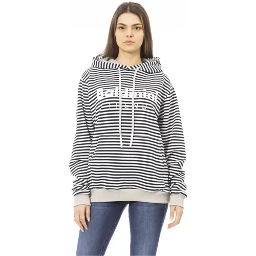 Striped Trend Sweatshirt with Logo , female, Sizes: 2XL - Baldinini - Modalova