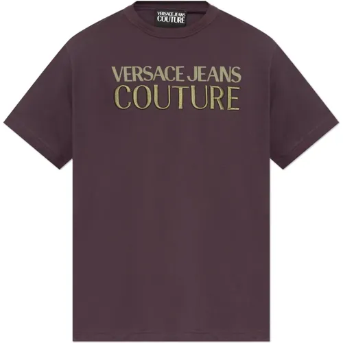 T-Shirt mit Logo - Versace Jeans Couture - Modalova